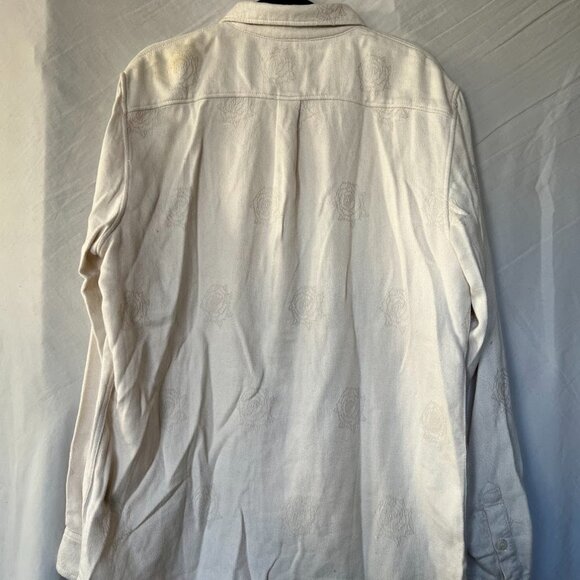 Vans Off The Wall Mens Antique White Walker L/S Flannel Shirt Size L - Picture 9 of 11